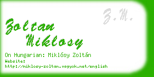 zoltan miklosy business card