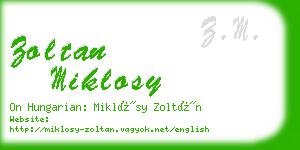 zoltan miklosy business card